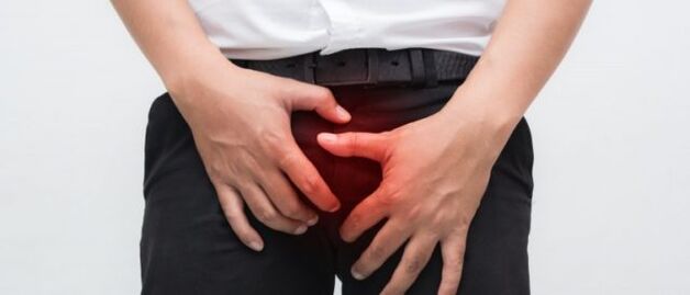 Pain in the groin is the main symptom of prostatitis. 