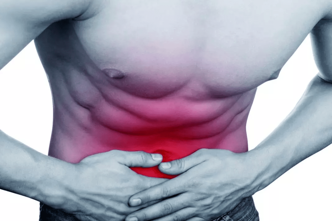 pain in the abdomen with prostatitis