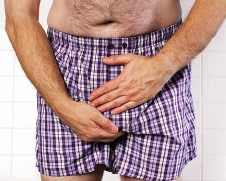 The exacerbation of prostitis in men is manifested by pain in the scrotum and perineum. 