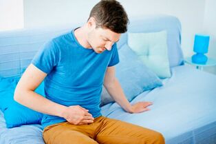 Sore pain in the lower abdomen is the first sign of impending prostatitis